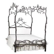 Corsican 43142 Hand Forged Iron Dark Forest Canopy Bed Queen Canopy Bed Bedroom Themes Queen Bed Frame