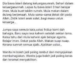 Misi beliau berjalan dengan lancar dan beliau turut. Jangan Bina Mahligai Atas Tangisan Seorang Isteri Ustaz Ebit Lew