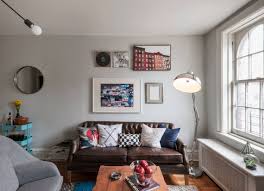 Grey is a color that looks relaxed, subtle, trendy, and even versatile. Gray Wall Brown Couch Houzz