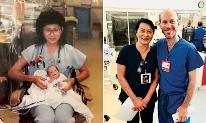 A profound full-circle moment: Patient and caregiver become medical colleagues., do AI tạo
