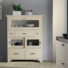 Dispensa Da Cucina Avorio In Stile Country Chic Cucina Avorio Dispensa Cucina Credenza Cucina