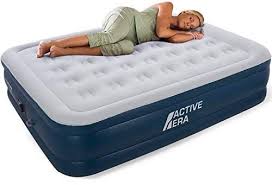 Amazon Com Active Era Premium Queen Size Air Mattress Elevated Inflatable Air Bed Electric Built In Pump Raised Pillow St Air Bed Mattress Air Mattress