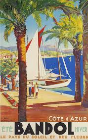 France Provence Alpes Cote D Azur Bandol Cote D Azur Affiches Retro Affiche Vintage Poster
