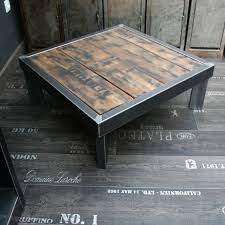 table palette loft plateau bois cire table palette table basse table basse metal