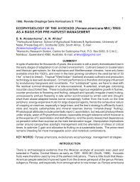 Pdf Ecophysiology Of The Avocado Persea Americana Mill Tree As A Basis For Pre Harvest Management