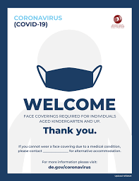 The brevard county board of county commissioners adopted a proclamation strongly encouraging businesses to post mask or no mask policies at their entrances for customers. Printable Signs Delaware S Coronavirus Official Website