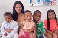 Kim Kardashian Poses with Her Four Kids at Annual Family Christmas ...