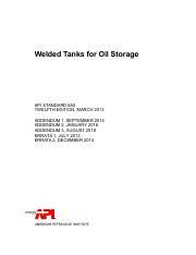 To be can tanks that are designed to exceed 1 in. Api 650 2018 12th Edition With Addendum 3 Pdf Welded Tanks For Oil Storage Api Standard 650 Twelfth Edition March 2013 Addendum 1 September 2014 Course Hero
