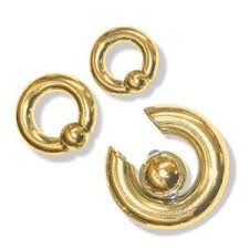 Gold PA Ring Prince Albert Piercing Jewelry Titanium Captive Bead Hoop CBR  Large Size Body Jewellery 2ga to 00ga Sold as a Single Unit