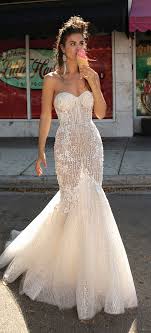 Mermaid Wedding Dress By Berta Bridal Strapless Fitted Trumpet Bridal Gown Sparkly Wedding Gown Weddingdress Vestidos De Novia Nupcial Modelos De Vestido