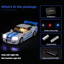 Amazon.com: LED Lighting Kit for Lego Speed Champions 2 Fast 2 Furious  Nissan Skyline GT-R (R34),Creative Light for Lego 76917 Race Car Toy, A  Idea ...