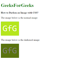How To Darken An Image Using Css Geeksforgeeks