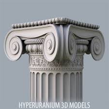 Obj Ionic Column Ionic Column Pillar Design Column Design