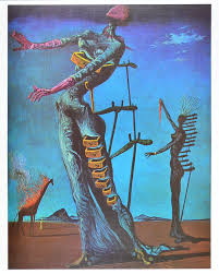 Archeological reminiscence of millet's angelus, 1933. Salvador Dali Die Brennende Giraffe Poster Kunstdruck Bild 60x48cm Ebay