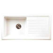 With or without a drainer? Single Bowl White Ceramic Kitchen Sink With Reversible Drainer Reginox Rl304cw Appliances Direct