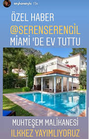 İkili, emlakçıları tek tek dolaştı. Seren Serengil Iste Miami De Hamileligini Gecirecegi Ev