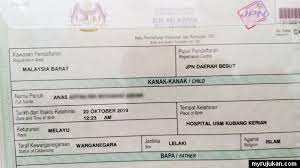 Ujian pencapaian sekolah rendah 2017, sains. Cara Daftar Kelahiran Bayi Baru Lahir Myrujukan