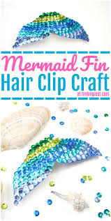 Next, arrange your elements to see how you would like your clip to look like before gluing it down. Mermaid Fin Hair Clip Craft Finding Zest