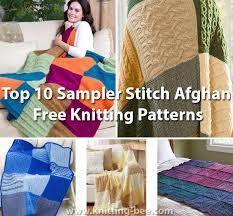Free knitting patterns for blankets, afghans, and throws of all shapes and sizes and difficulty levels. Top 10 Sampler Stitch Afghan Free Knitting Patterns Knitting Bee