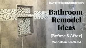 Modern bathroom decor simple bathroom bathroom interior bathroom ideas bathroom designs shower ideas bathroom organization budget bathroom bathroom storage. Bathroom Remodel Ideas Small Bathroom Remodel In Manhattan Beach Ca Youtube