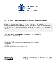 Save up to 25% on domo online products + free p&p. Pdf The Effect Of Anthropomorphism On Investment Decision Making With Robo Advisor Chatbots