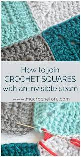 Mattress Stitch Join Tutorial Mycrochetory Crochet Square Patterns Crochet Blanket Patterns Mattress Stitch