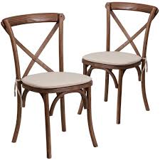Carnegy Avenue Pecan Wood Cross Back Chair Set Of 2 Cga Xu 215739 Pe Hd The Home Depot In 2020 Crossback Chairs Dining Chairs Upholstered Dining Chairs