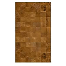 Designer teppich moderner teppich wohnzimmer teppich kurzflor teppich mit konturenschnitt wellenmuster grün grau weiss größe 120x170 cm. Weinbaums Mandel Patchwork Teppich Aus Hellbraunem Kuhfell