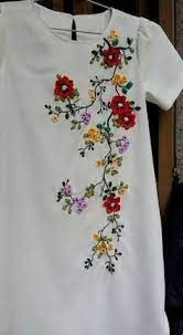 Small embroidery designs for kurtis. Image Result For Recycling A Blouse With Embroidery Of Small Flowers Blouse Embroider Embroidery Designs Fashion Kurti Embroidery Design Embroidered Clothes