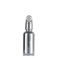 5ml 10ml 15ml 20ml 30ml 50ml 100ml Glass Dropper Bottle Silver Plating  Cosmetic Packaging Custom Essential Oil Dropper Bottle