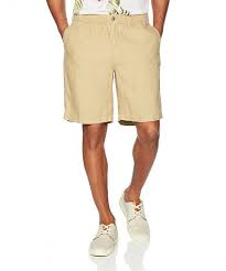 Mens 9 Inseam Linen Short With Drawstring - Tan - Cg187k4huhy Linen Short Mens Outfits Slim Fit Shorts