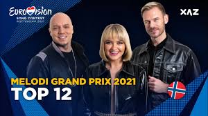 Melodi grand prix (also known as mgp or grand prix) is an annual music competition organised by norwegian public broadcaster norsk rikskringkasting (nrk). Melodi Grand Prix 2021 Eurovision Norway Final Top 12 Youtube
