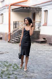 Natural Silk Slip Dress Black Midi Stretch Silk Cami Dress Etsy Silk Slip Dress Slip Dress Cheap Black Dress