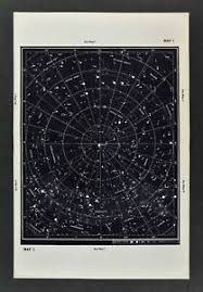 Details About 1961 Gall Inglis Star Map Northern Hemisphere Sky Chart Polaris Cassiopeia