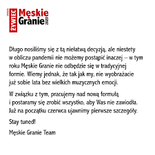 Additionally, a special concert in the town żywiec was organized on 24 september 2010, it was attended by 10,000 people. Meskie Granie Zagra W Tym Roku W Nowej Formule Rytmy Pl