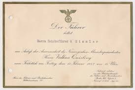 There are still people in my party who believe in consensus politics. Lot Hitler Invites Himmler To Celebrate Elevation Of Norwegian Minister President Vidkun Quisling