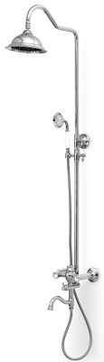 Overhead shower angle adjustable spray type overhead shower: Casa Padrino Luxury Art Nouveau Bath Mixer With Overhead Shower And Hand Shower Different Colors Retro Bathroom Shower Set Shower Mixer Set