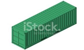 Illustration of cargo container isolated on white background. Isometric Shipping Container Clipart Images