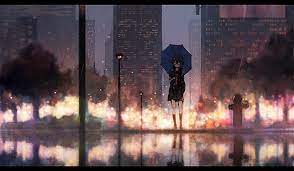 Alone vectors photos and psd files free download. Hd Wallpaper Anime Anime Girls Umbrella Urban Standing Cityscape Rain Wallpaper Flare