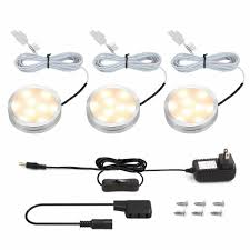 Lighting Ever Le Led Under Cabinet Lighting Kit 510lm Puck Lights 3000k Warm White All