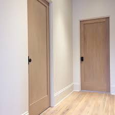 Blonde Floors White Oak Doors Black Hardware Wood Doors Interior Black Interior Doors Doors Interior