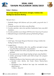 Deskripsi dan penjelasan lengkap soal ukk smk tkj 2021. Paket Uji Kompetensi Jurusan Teknik Komputer Dan Jaringan Tp 2020 2021 Smk Taruna Bhakti