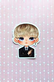 Ateez Yunho Wonderland Concept Chibi Sticker Kpop Etsy In 2020 Chibi Aesthetic Stickers Glossy Sticker Paper