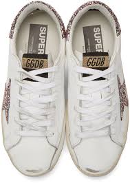 Ssense Exclusive White Glitter Superstar Sneakers