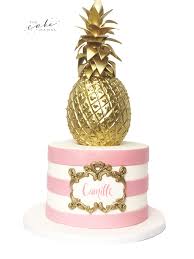 Birthday Rose Gold Pineapple Cake Design Simple Pink And Gold Pineapple Birthday Cake Call Or Email To Order Your Birthday Celebration Cake Pineapple Birthday Pinapple Cake Pineapple Cake Decoration