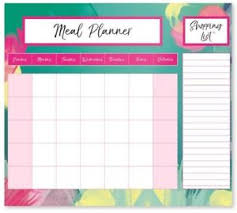 Details About Weekly Magnetic Fridge Meal Diet Planner Shopping List Chart Board Food Prep