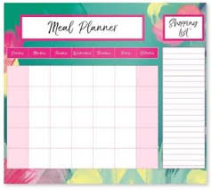 details about weekly magnetic fridge meal diet planner shopping list chart board food prep