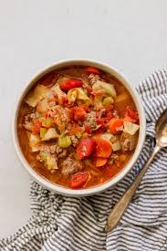 Like me, you can decide to serve it with sprinkled parmesan cheese (shredded), it's all up to you. Instant Pot Cabbage Soup With Ground Beef Paleo Whole30 Stovetop Instructions Included What Great Grandma Ate