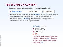 Nefarious (adj.) wicked in the extreme, c. Unit Six Chapter 29 Ambivalence Incipient Anomaly Nefarious Ppt Download