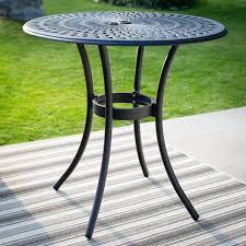 Belham Living Sorrento Aluminum 42 In Round Patio Bar Height Table Walmart Com Bar Height Table Patio Bar Table Patio Bar